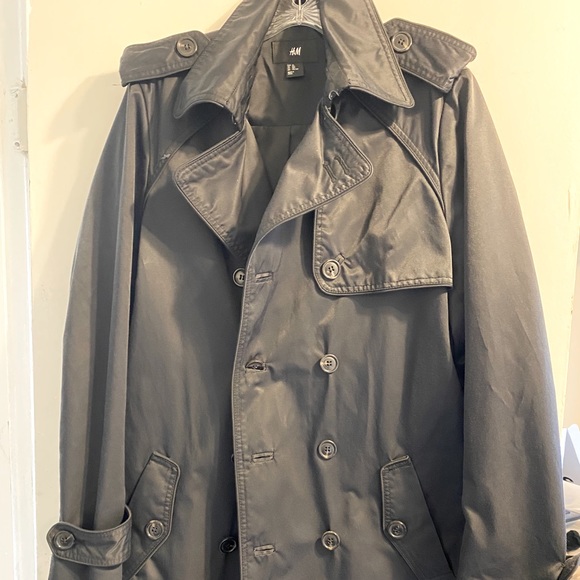 H&M Jackets & Coats Hm Mens Trench Coat Poshmark